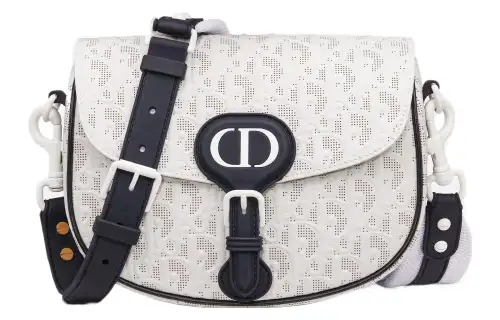 DIOR Bobby Cow Leather Crossbody Bag, Shoulder Bag Women's White