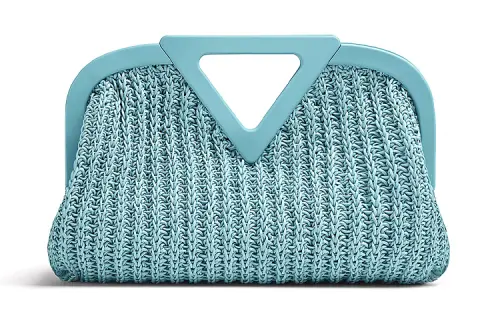 Bottega Veneta Sheepskin Clutch Women's Sky Blue