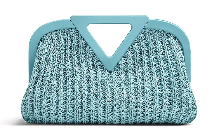 Bottega Veneta Sheepskin Clutch Women's Sky Blue