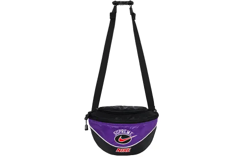Supreme X Nike Collaboration Polyester Crossbody Bag, Fanny Pack Unisex Purple