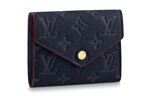 LOUIS VUITTON Victorine Wallet Monogram Empreinte Marine Rouge
