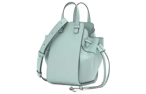 LOEWE Hammock Drawstring Pebble Texture Calfskin Hammock Bag, Handbag, Shoulder Bag Regular Women's Light Green