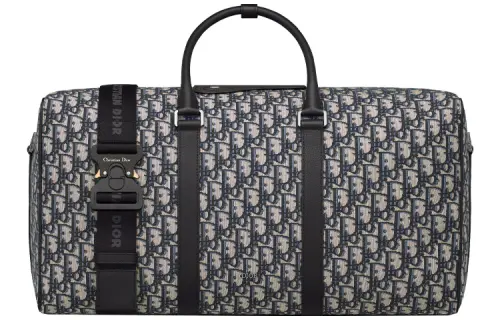 DIOR Embroidery Monogram All over Print Detachable Strap Travel Bag, Shoulder Bag, Crossbody Bag, Handbag Regular Men's