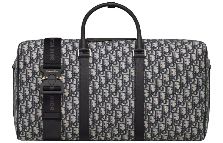 DIOR Embroidery Monogram All over Print Detachable Strap Travel Bag, Shoulder Bag, Crossbody Bag, Handbag Regular Men's