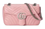 GUCCI GG Marmont Leather Shoulder Bag, Crossbody Bag Small Women's Pink/Candy/Unicorn