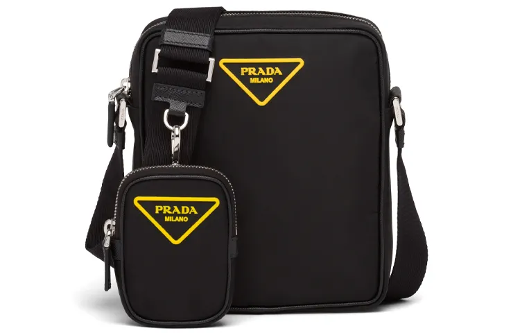 PRADA Nylon Crossbody Bag Men's Black