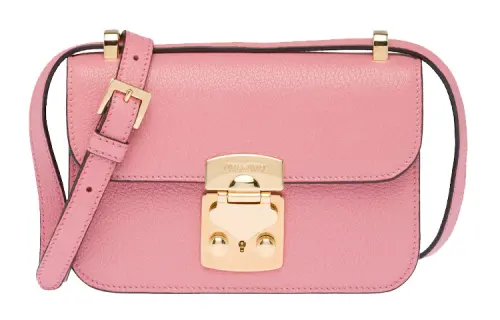 MIU MIU Madras Soft Sheepskin Leather Shoulder Bag, Crossbody Bag Women's Pink