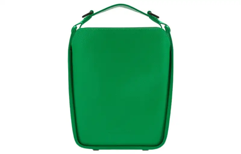 Balenciaga Downtown Grained Calfskin Shoulder Tote Bag, Handbag Extra Small Women's Bright Green