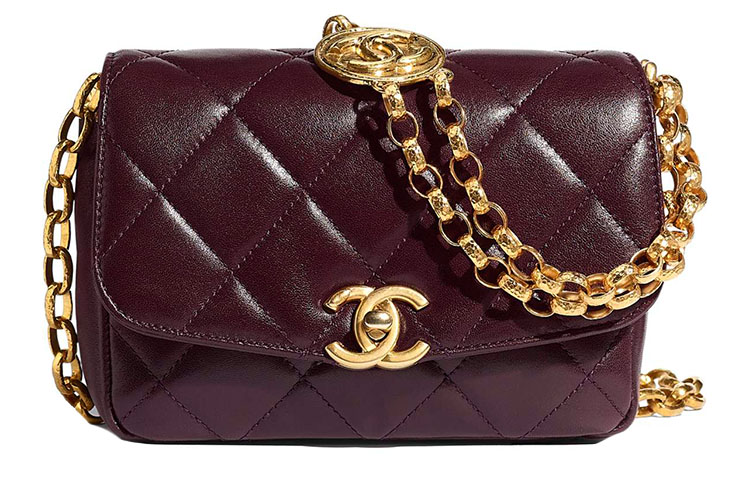 Женская сумка Chanel (вишневая) — фото 1