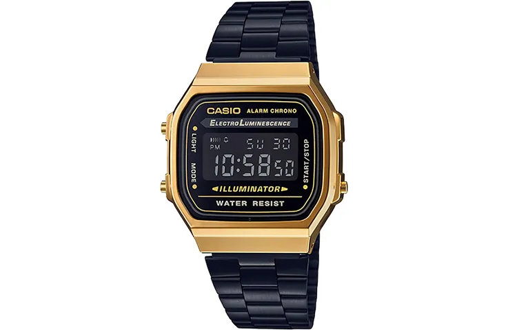 CASIO Men VINTAGE Series Black Watch A168WEGB-1B