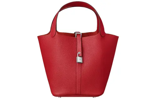 HERMES Picotin Lock Clemence Bullock Leather Basket Bag, Bucket Bag, Handbag 22 Women's