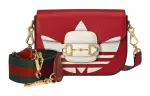 GUCCI Adidas Collaboration Horsebit 1955 Leather Single Compartment Crossbody Bag Mini Women's Red