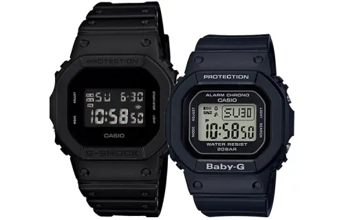 CASIO Unisex Pair Table Series Black Watch