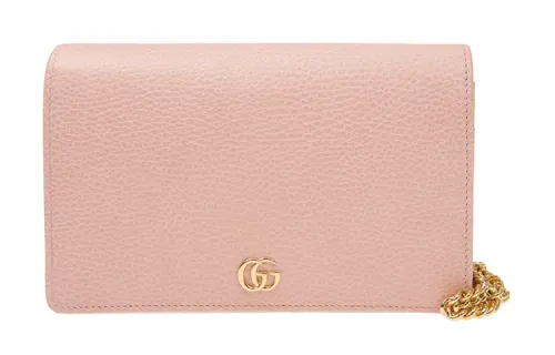 GUCCI Marmont Leather Wallet, Shoulder Bag, Crossbody Bag Women's Pink