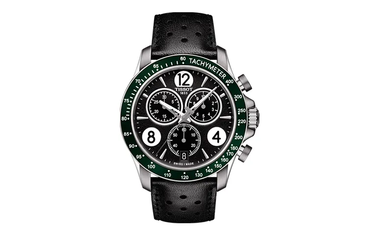 TISSOT V8 Quartz Movement 100m Waterproof Men's Watches Watch 42.5mm Black Dial Stainless Steel Case