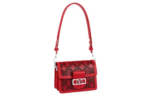LOUIS VUITTON Dauphine Lacquered Finish Cow Leather Daphne Mini Women's Red