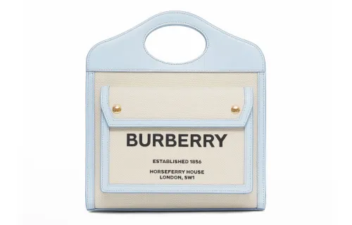 Burberry Horseferry Print Pocket Bag Mini White/Blue