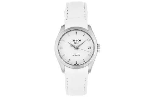 TISSOT Tissot, mechanical mechanism, waterproof steel belt, calendar, fashionable women's watch, white dial, Switzerland, 32mm