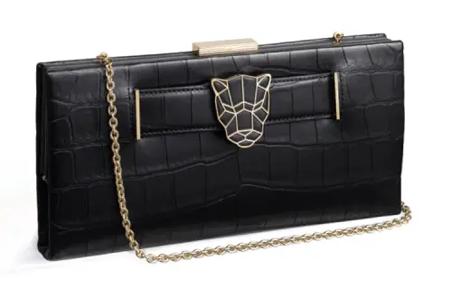 CARTIER PANTHÈRE Crocodile Leather Handheld Shoulder Bag, Crossbody Bag Women's Black