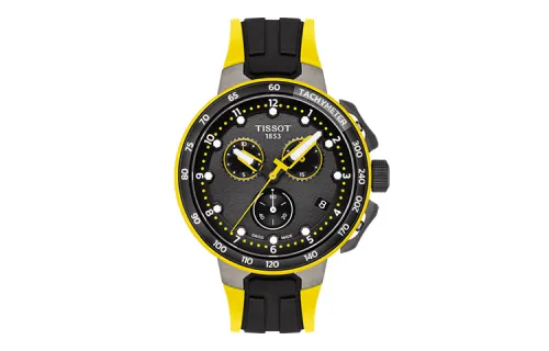 TISSOT Race Collection Quartz Movement Watch Men's Watches Watch 43mm Black Dial Stainless Steel Case