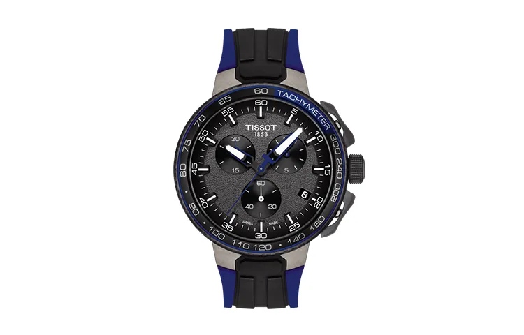TISSOT Race Collection Quartz Movement Men's Watches Watch 44.5mm Black Dial Stainless Steel Resin Watch Case