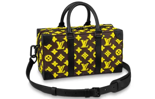 LOUIS VUITTON Trunk Speedy Monogram Tuffetage Yellow