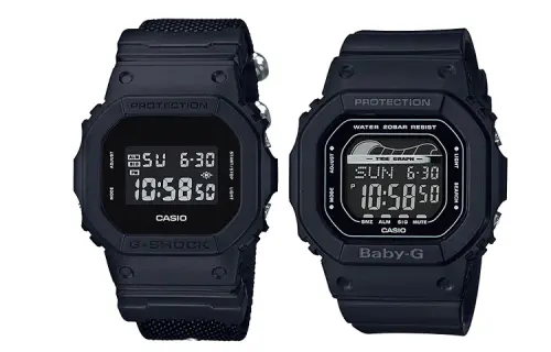CASIO Unisex Pair Table Series Black Watch