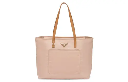 PRADA Nylon Handbag Women's Caramel Pink