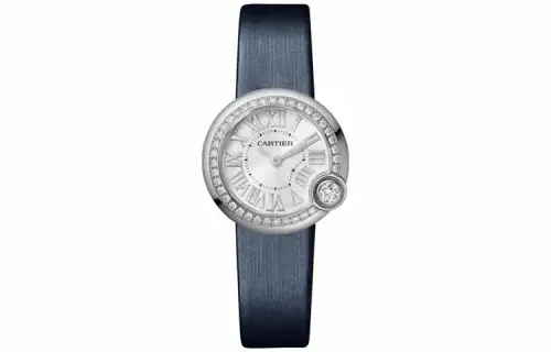 CARTIER White Balloon Collection Quartz Movement 30m Waterproof Women's Watch 26*7.85mm Silver Dial