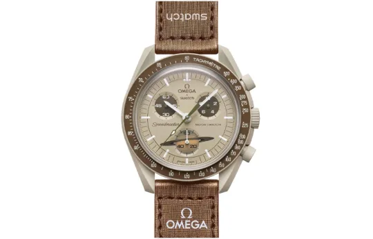 SWATCH Men 42mm Coffee Watch SO33T100