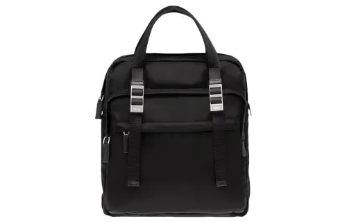 PRADA Unisex Nylon Carry Backpack Unisex Black