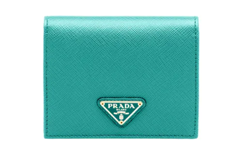 PRADA Saffiano Leather Wallet Women's Green