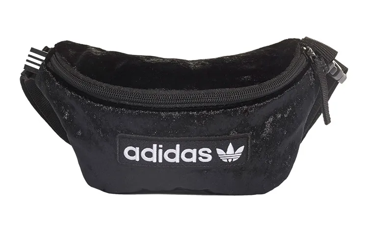 Adidas Originals Adidas Velvet Shoulder Bag, Crossbody Bag, Sling Bag, Fanny Pack Regular Unisex Black