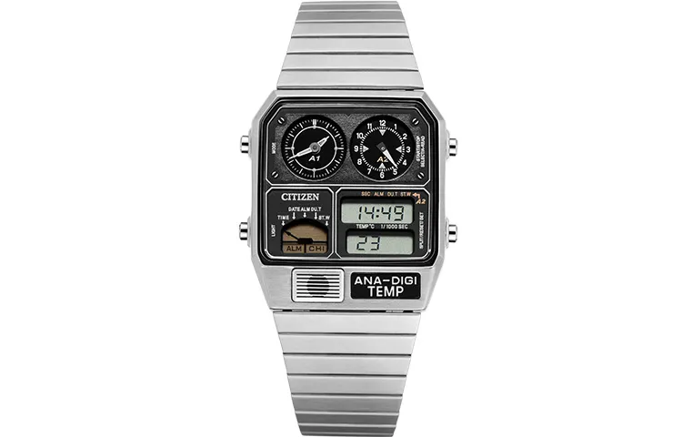 CITIZEN Co branded Collection Quartz Movement Stainless Steel Strap Watch Unisex Gray Dial