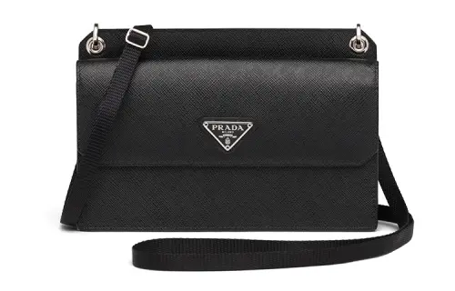 PRADA Leather Crossbody Bag, Shoulder Bag Men's Black