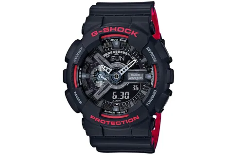 CASIO Men Liquid Crystal/Analog Dual Display Series Black Watch GA-110HR-1A