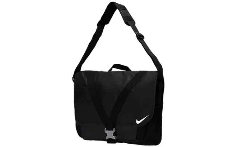 Nike Fabric Messenger Bag, Shoulder Bag, Crossbody Bag Regular Unisex Black Gray