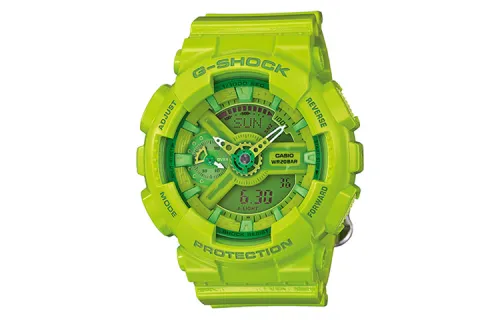 CASIO Men Liquid Crystal/Analog Dual Display Series Green Watch GMA-S110CC-3