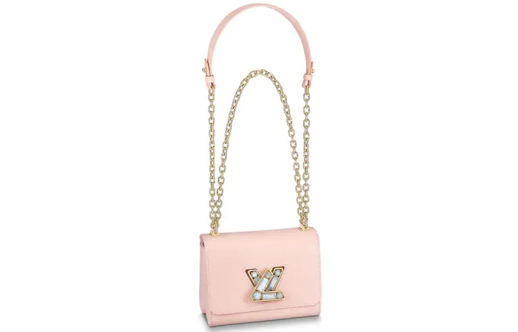 LOUIS VUITTON Twist Epi Leather Shoulder Bag, Crossbody Bag Small Women's Pink