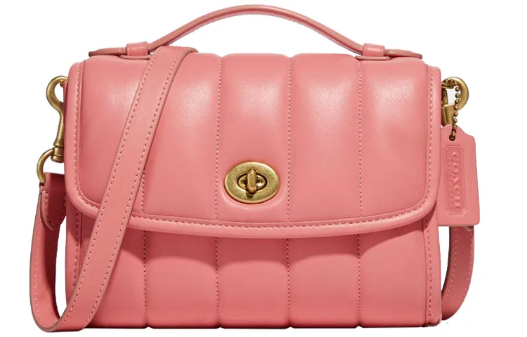 COACH Kip Leather Handbags Small Women's Pink
