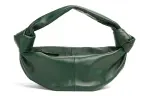 Bottega Veneta Knot Cow Leather Handbag Clutch Mini Women's Dark Green