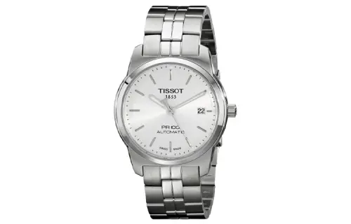 TISSOT PR100 Collection Automatic Mechanical Movement Men's Watches Watch 38mm White Dial Stainless Steel Case