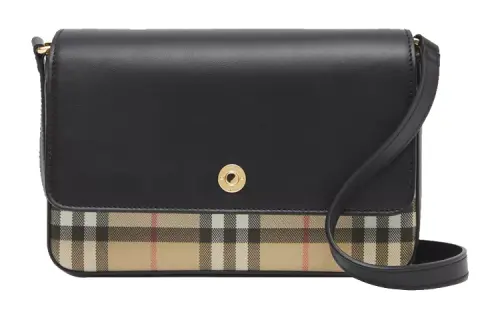 Burberry Vintage Check And Leather Note Bag Mini Archive Beige/Black