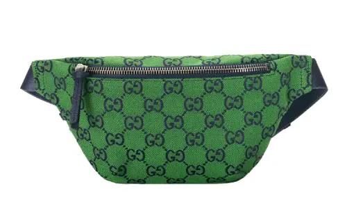 GUCCI Canvas Waist Bag Chest Bag Kids' Green/Dark Blue