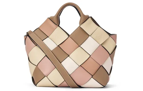 LOEWE Surplus Calfskin Basket Bag, Handbag, Shoulder Bag, Crossbody Bag Small Women's Mink Fur Color/Brown