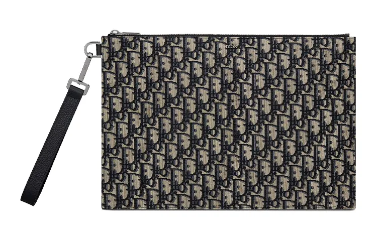 DIOR Cotton Handbag Clutch Regular Men's Black