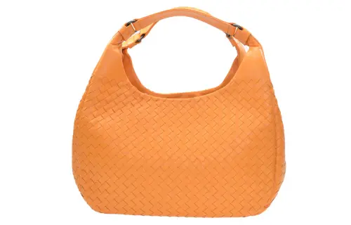 Bottega Veneta Lambskin Handbag Women's Orange