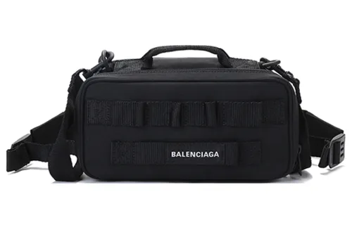 Balenciaga Fabric Camera Bag, Crossbody Bag, One Shoulder Handbag Men's Black