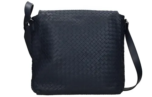 Bottega Veneta Leather Crossbody Bag Regular Men's Blue