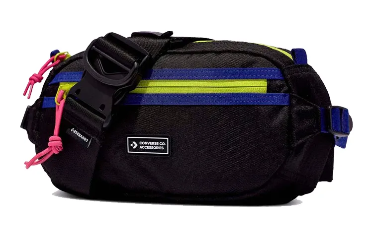 Converse Transition Sling Polyester Fanny Pack Regular Unisex Black Multicolor